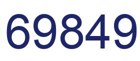 Number 69849 blue image