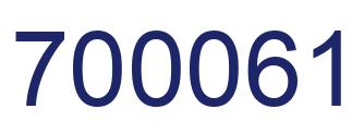 Number 700061 blue image
