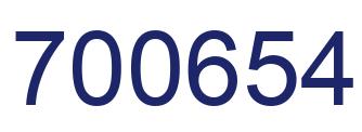 Number 700654 blue image