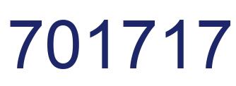 Number 701717 blue image