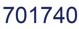 Number 701740 blue image