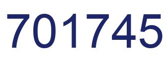 Number 701745 blue image