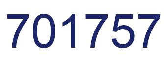 Number 701757 blue image