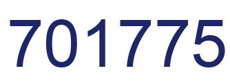 Number 701775 blue image