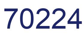 Número 70224 imagen azul
