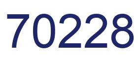 Number 70228 blue image
