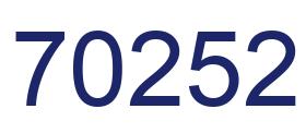 Número 70252 imagen azul