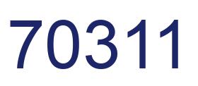 Number 70311 blue image