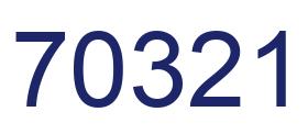 Number 70321 blue image