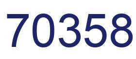 Number 70358 blue image