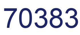 Number 70383 blue image