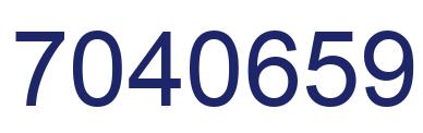 Number 7040659 blue image
