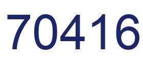 Número 70416 imagen azul
