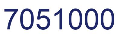 Number 7051000 blue image