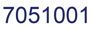Number 7051001 blue image