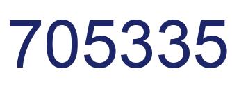 Number 705335 blue image