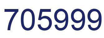 Number 705999 blue image