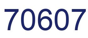 Number 70607 blue image