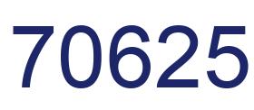 Number 70625 blue image