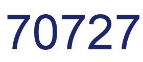 Number 70727 blue image
