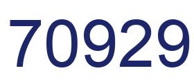 Number 70929 blue image