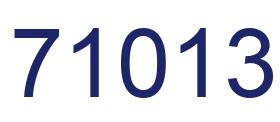 Number 71013 blue image