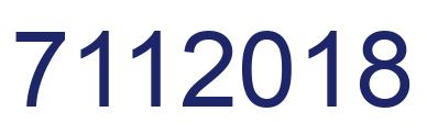 Número 7112018 imagen azul