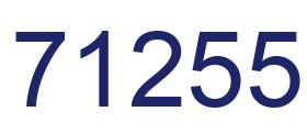 Number 71255 blue image