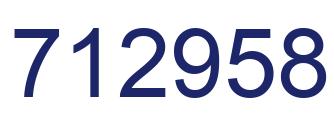 Number 712958 blue image