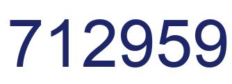 Number 712959 blue image
