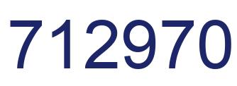 Number 712970 blue image