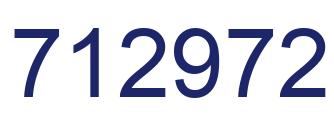 Number 712972 blue image