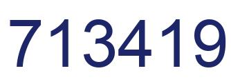 Número 713419 imagen azul