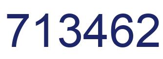 Number 713462 blue image