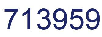 Number 713959 blue image