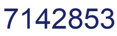 Number 7142853 blue image