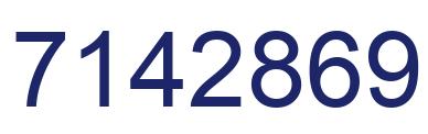 Número 7142869 imagen azul