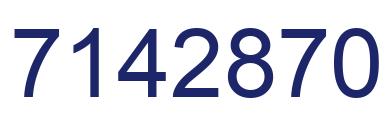 Number 7142870 blue image