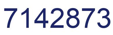 Number 7142873 blue image