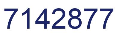 Number 7142877 blue image