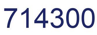 Number 714300 blue image