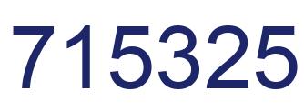 Number 715325 blue image