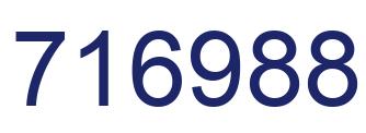 Number 716988 blue image