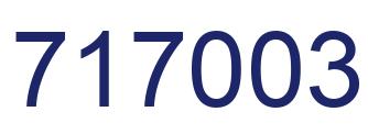 Number 717003 blue image