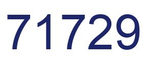 Number 71729 blue image
