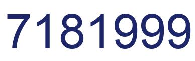 Número 7181999 imagen azul