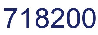 Número 718200 imagen azul
