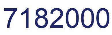 Número 7182000 imagen azul