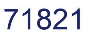 Número 71821 imagen azul