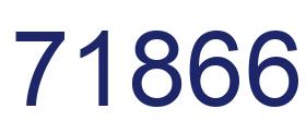 Number 71866 blue image